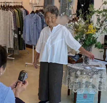 お客様との談話